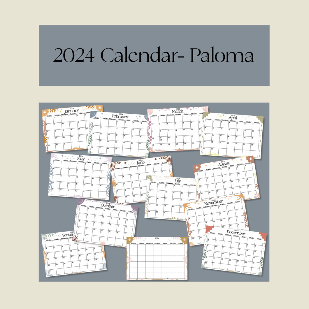 2024 Calendar Paloma