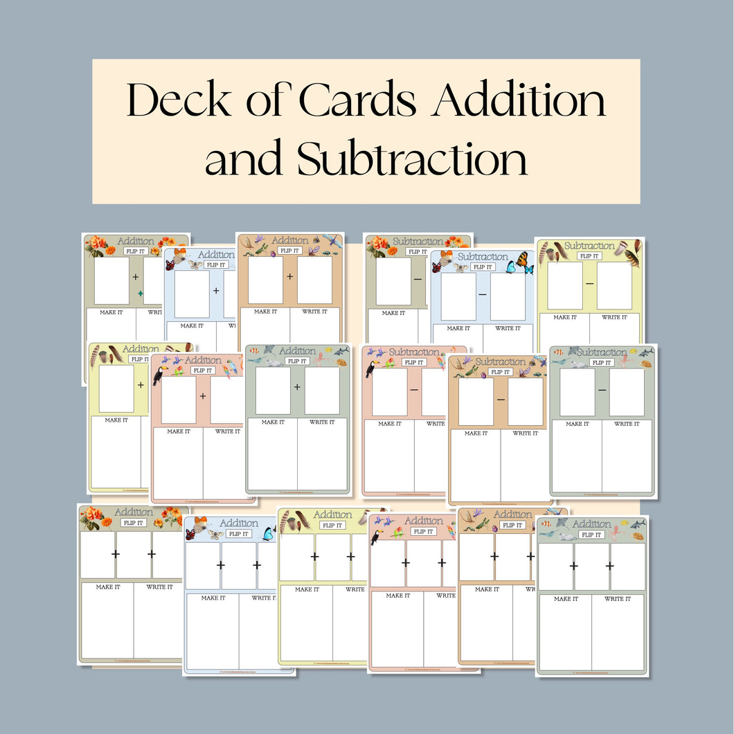 Deck of Cards Addition and Subtraction