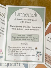 Load image into Gallery viewer, Types of Poetry Posters
