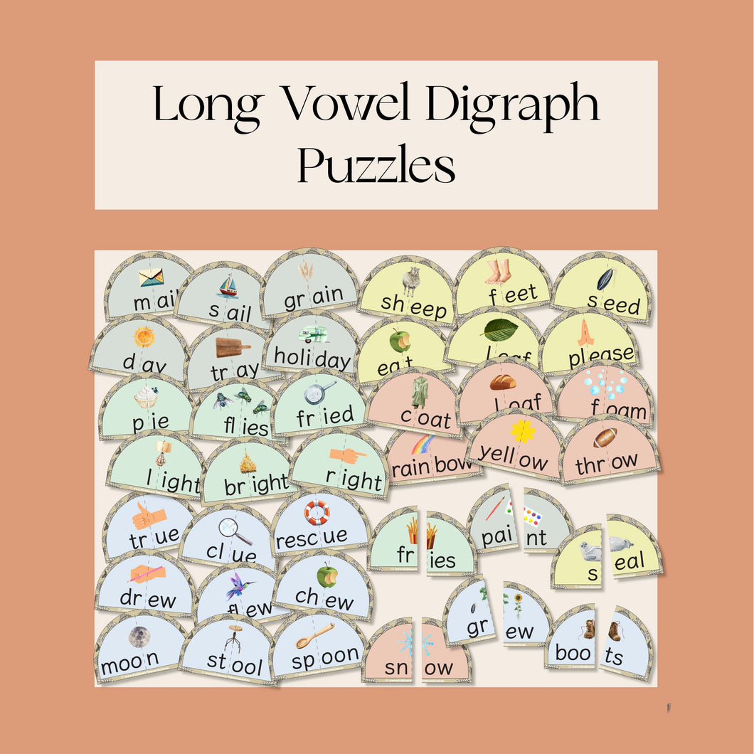 Long Vowel Digraph Puzzles