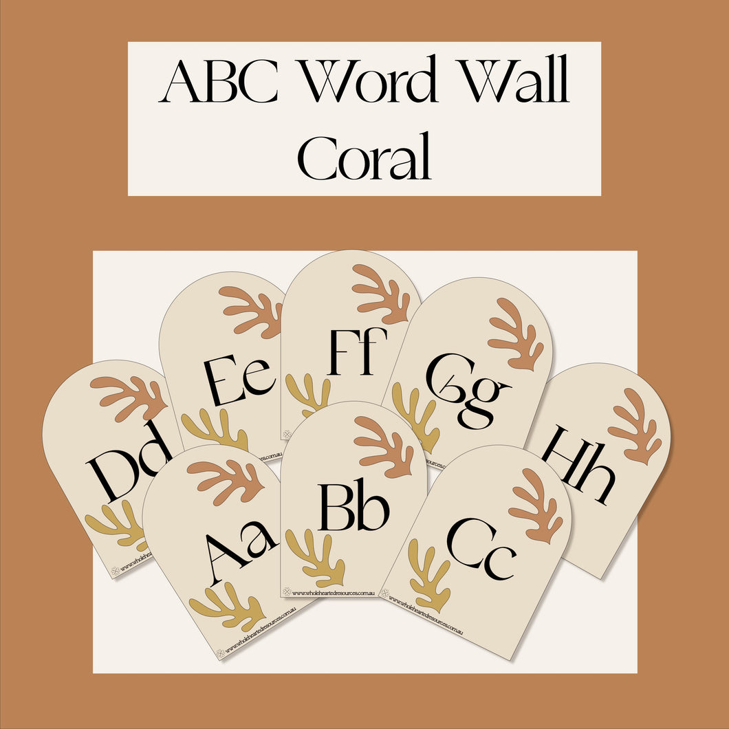 ABC Word Wall Coral
