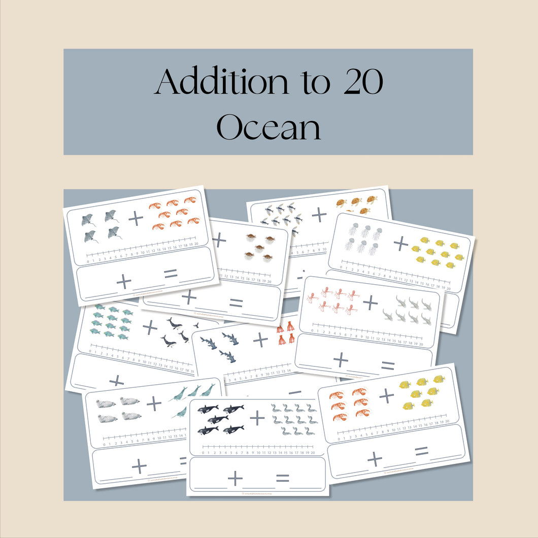 Addition to 20- Counting on- Ocean