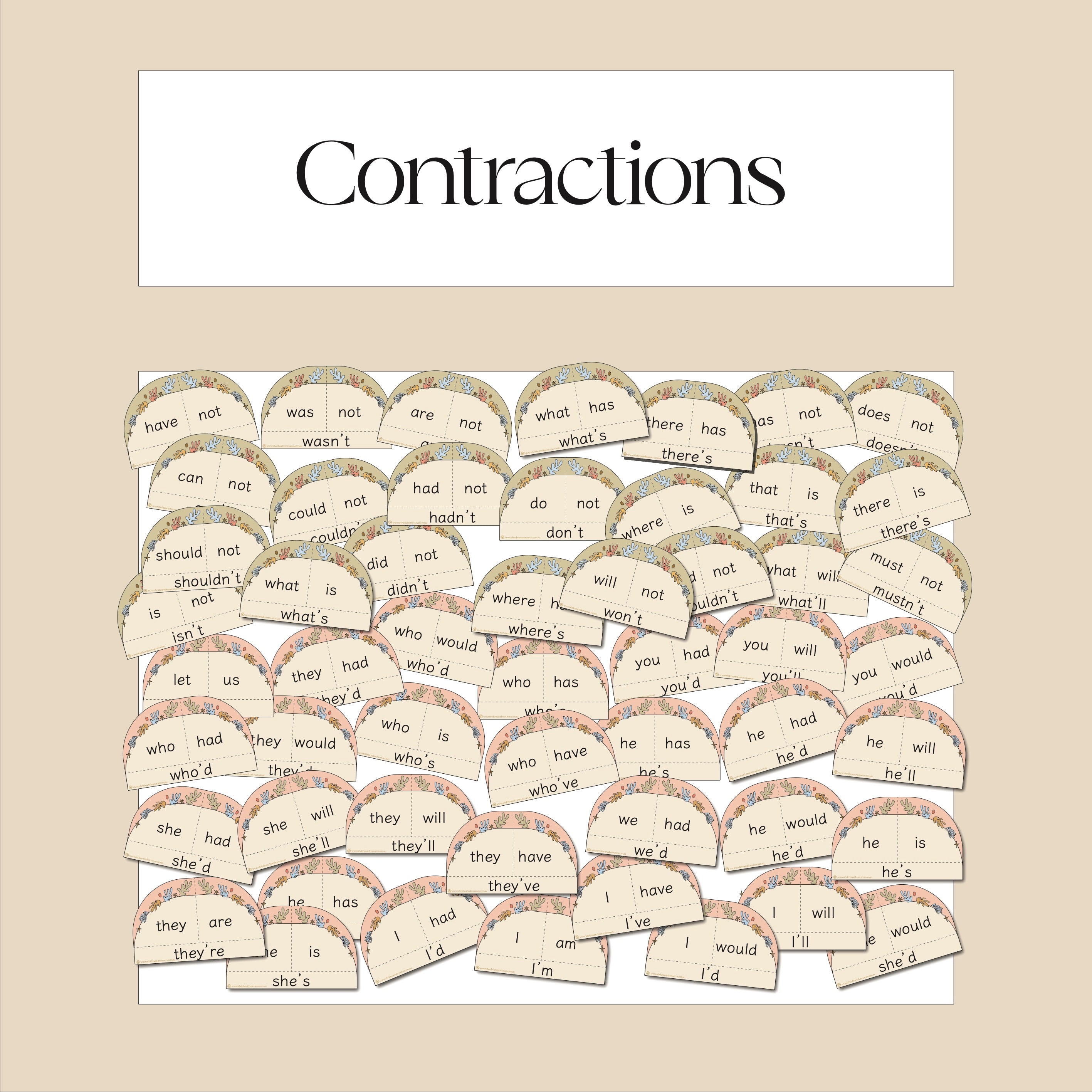 Contractions Puzzles – Wholehearted Resources