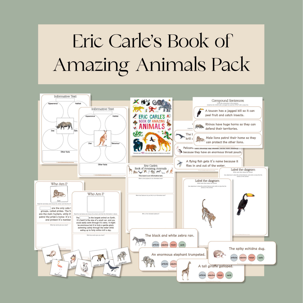 Eric Carle's Book of Amazing Animals Activity Pack