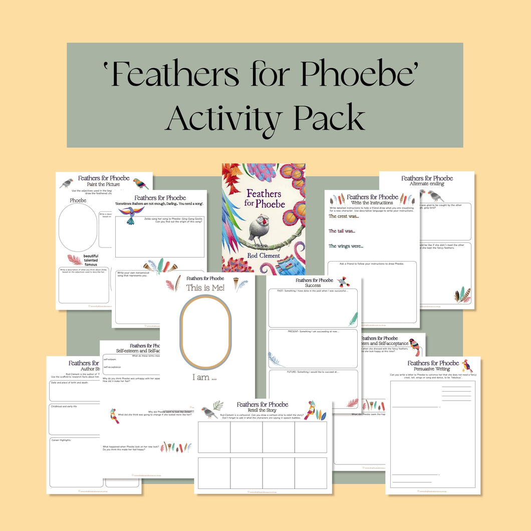 'Feathers for Phoebe' Activity Pack
