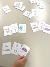 Load image into Gallery viewer, Fractions- Matching Equivalent Fractions Cards
