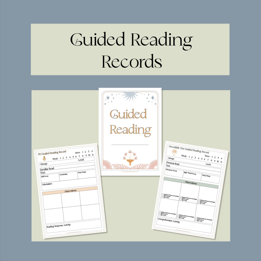 Guided Reading Observation Sheets