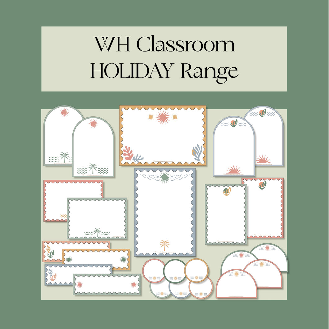 WH Classroom- HOLIDAY Range (editable)