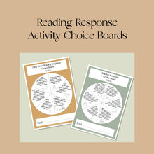 Load image into Gallery viewer, Reading Response Activity Choice Boards

