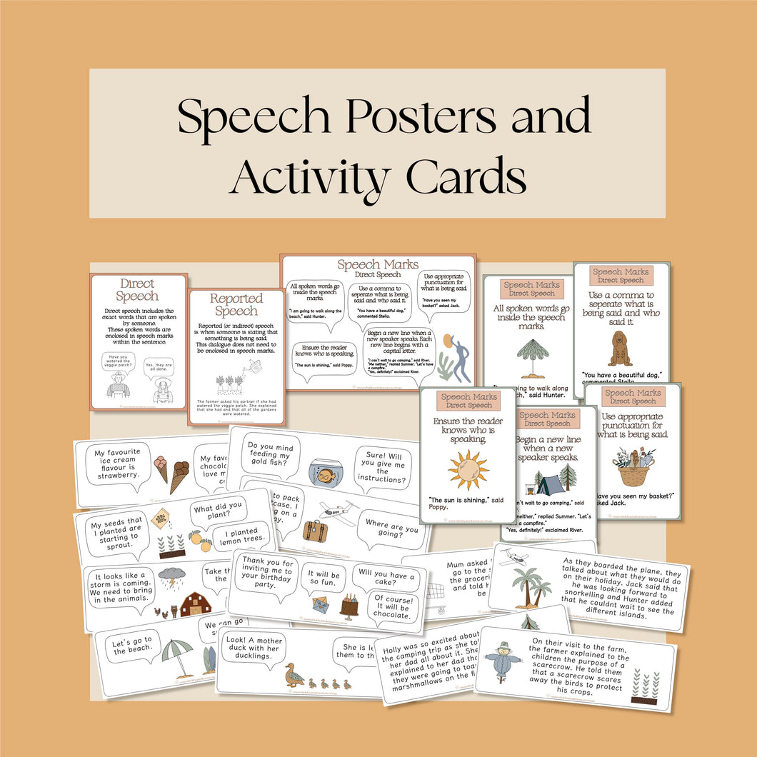 Speech Posters and Activity Cards