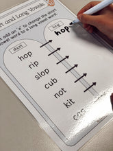 Load image into Gallery viewer, Short and Long Vowel Posters and Activity Cards
