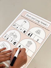 Load image into Gallery viewer, Short and Long Vowel Posters and Activity Cards

